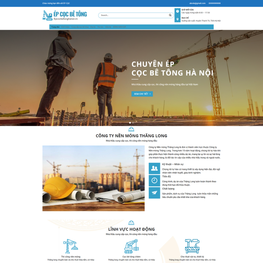 Web mẫu nội thất ép cọc bê tông