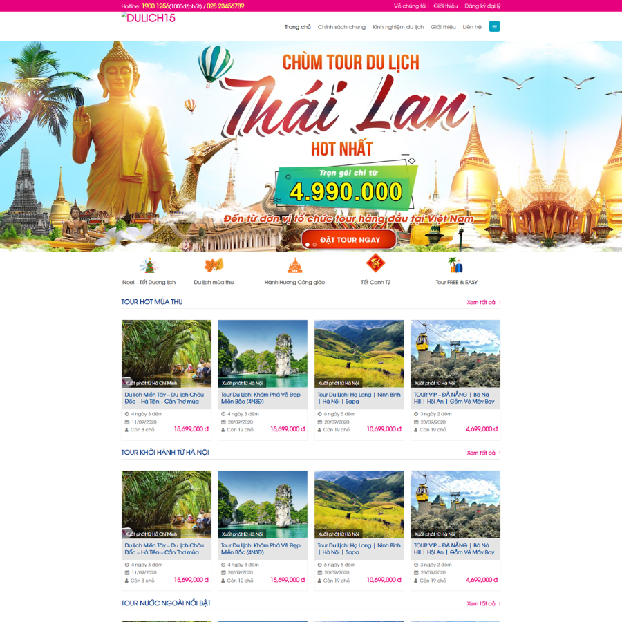 Web mẫu du lịch 15