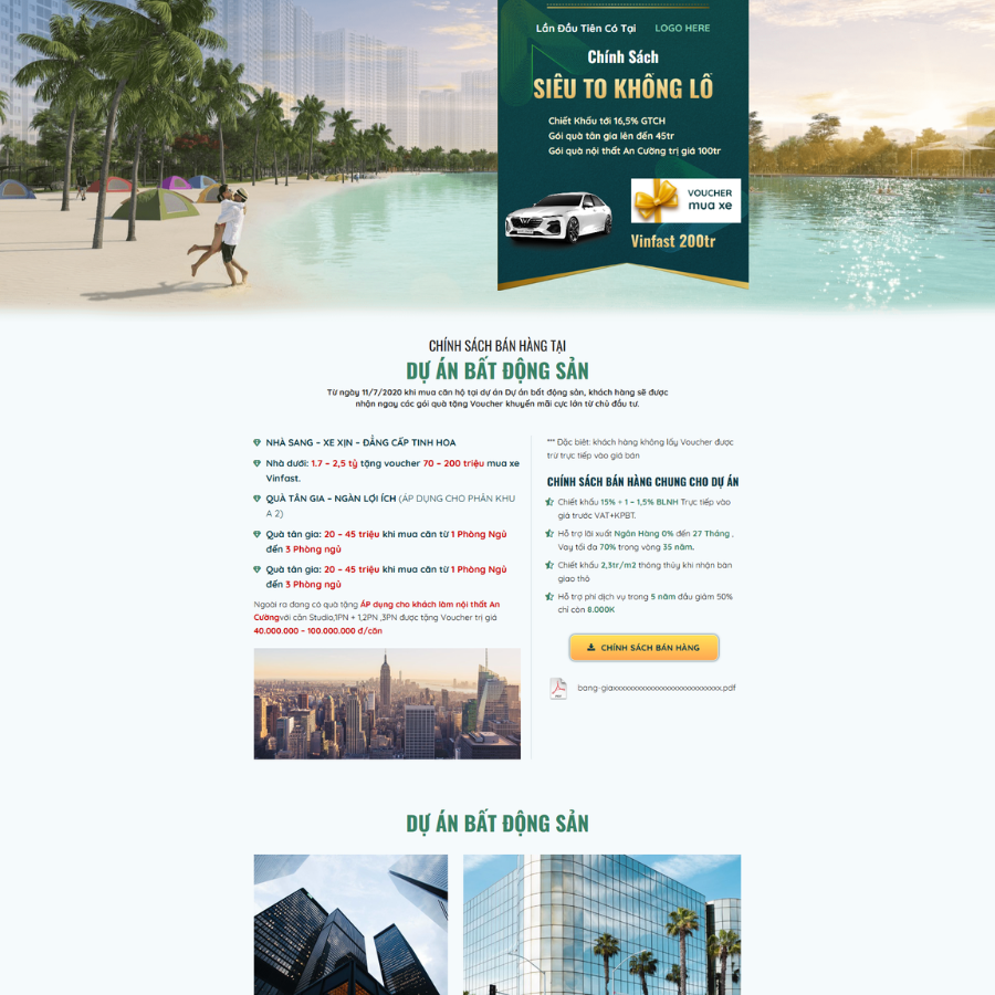 Web mẫu bất động sản Smart Home